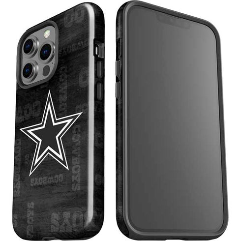 NFL Dallas Cowboys Black & White iPhone 15 Pro Impact Case